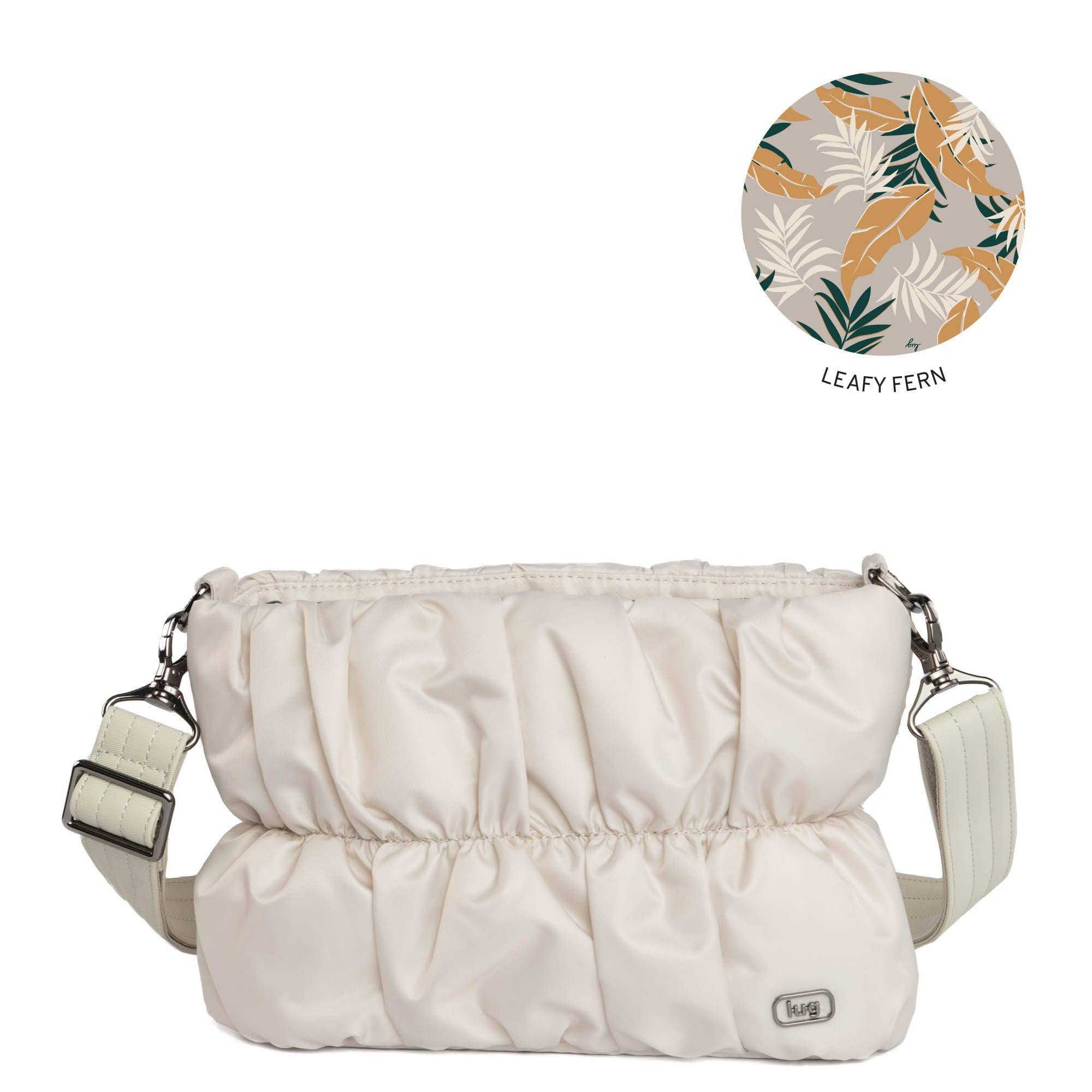 Flounce Ruched Crossbody Bag - PEBBLE - Flounce_Pebble